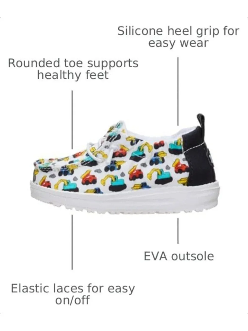 Lightweight Infant Slip-On Shoes | Ivory/Multi, Size 4 | Elastic Laces & Stretch